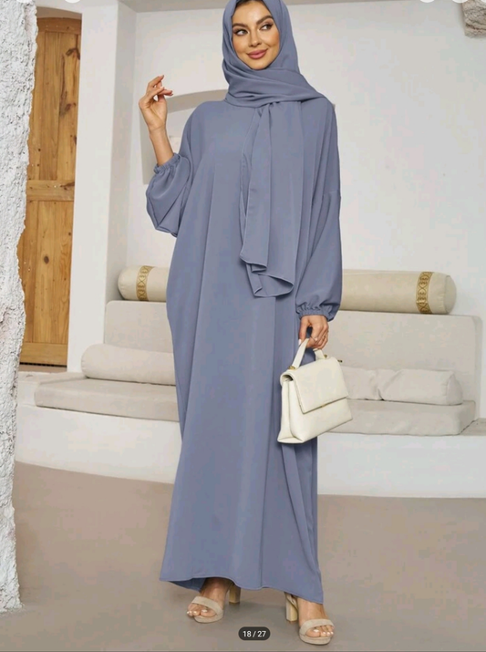 Abaya crep hijab